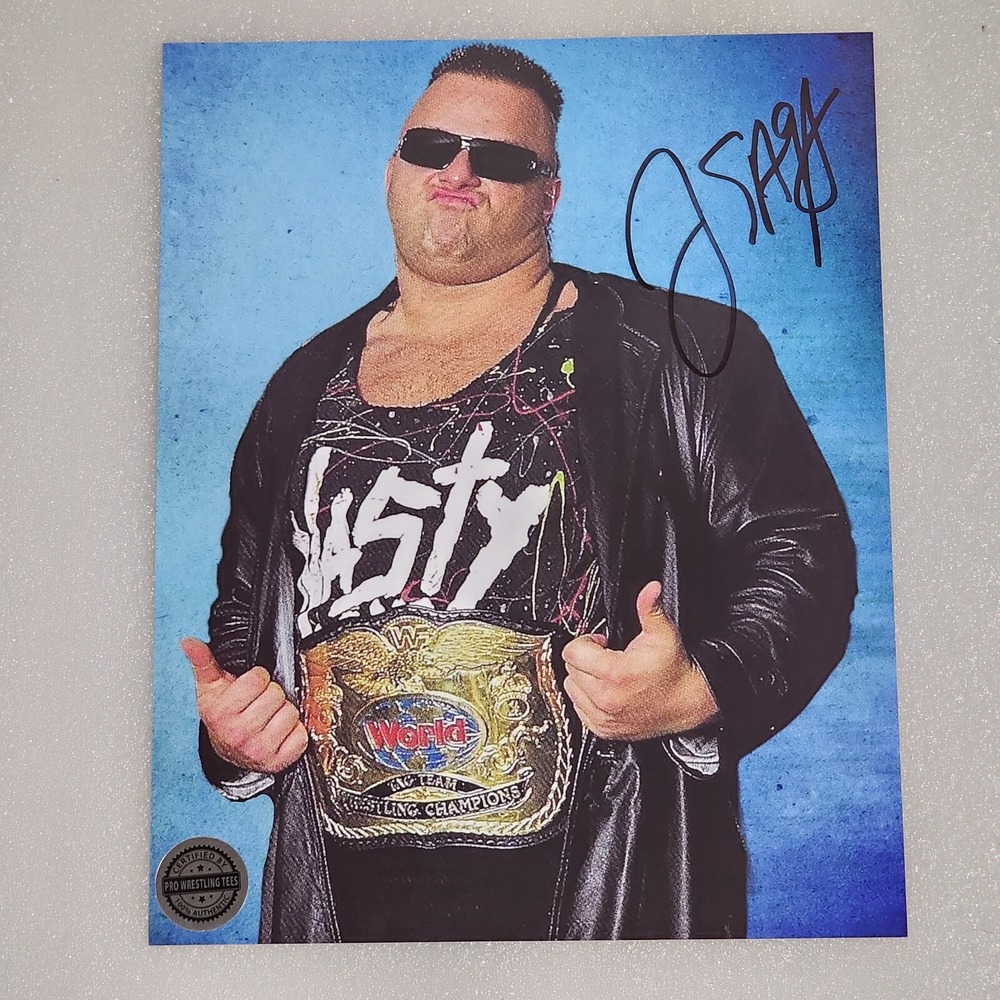 Pro Wrestling Crate Nasty Boys JERRY SAGS Autographed Photo Signed 8x10 New